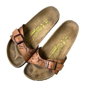 Papillio Birkenstock Madrid Sandals  US 6  Tan Patterned Leather  Granola Girl